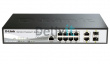 Коммутатор управляемый D-Link DGS-1210, L2, 8x 1GbE, 2x SFP, 256MB, SNMP, telnet, Web, CLI
