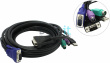 Кабель D-Link для KVM-переключателей KVM-440/450 длиной 5 м с разъемами VGA, PS/2 и USB