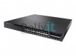 Коммутатор Cisco Catalyst C3650 Standalone with Optional Stacking 24 10/100/1000 Ethernet PoE+ and 2x10G Uplink ports, with 640WAC power supply, 1 RU, IP Base feature set